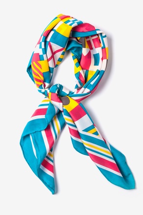 _Nautical Flags Blue Square Scarf_