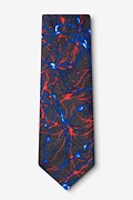 Neurons Blue Extra Long Tie Photo (0)