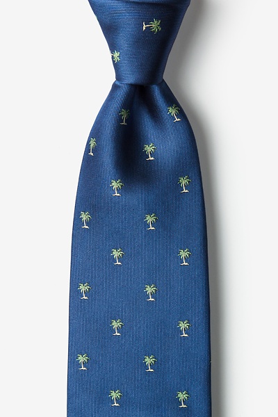 Blue Silk Off Tropic Tie