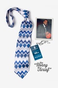 PCAA x Ronny Turiaf Blue Extra Long Tie Photo (2)