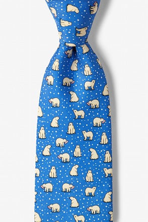 Polar Bears Blue Tie