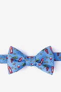 Pour Decisions Blue Self-Tie Bow Tie Photo (0)