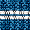 Blue Silk Roman Stripe Knit Skinny Tie