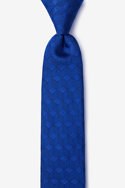 Blue Silk Salt Skinny Tie | Ties.com