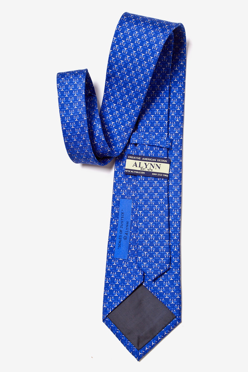 Scales of Justice Blue Silk Tie | Occupation Neckties | Alynn