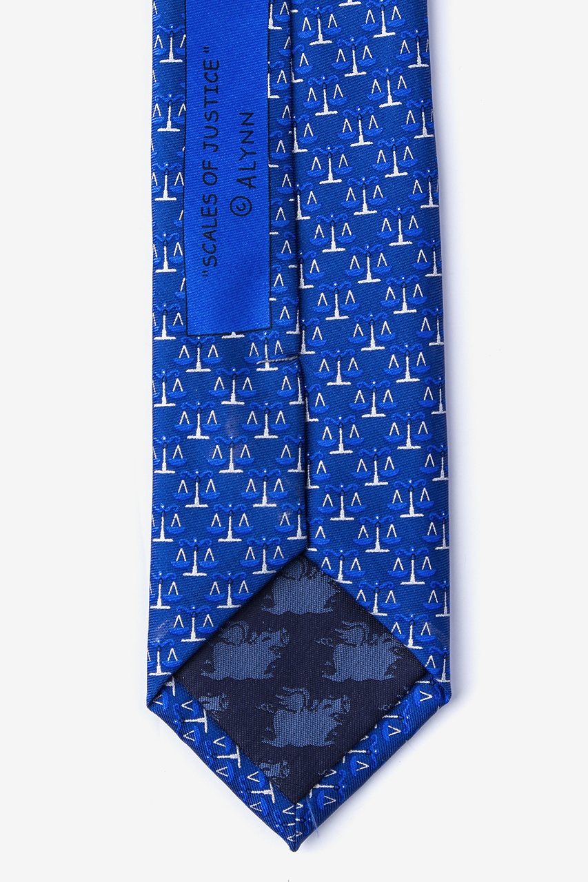 Scales Of Justice Blue Skinny Tie Photo (2)