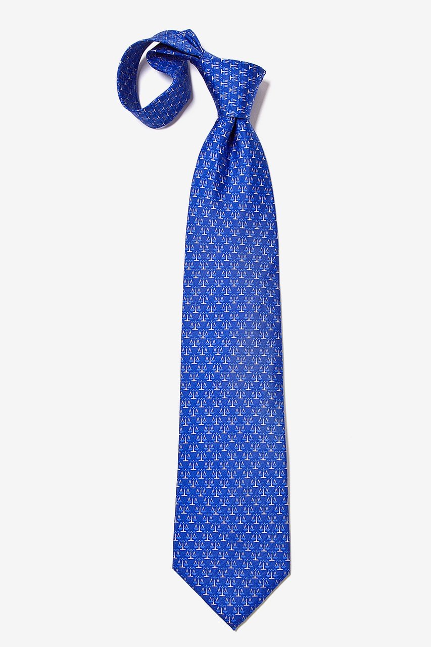 Scales Of Justice Blue Tie Photo (3)