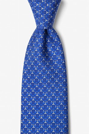 Scales Of Justice Blue Tie