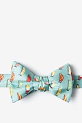 Seas the Day Blue Self-Tie Bow Tie Photo (0)