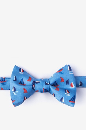 _Smooth Sailing Blue Self-Tie Bow Tie_