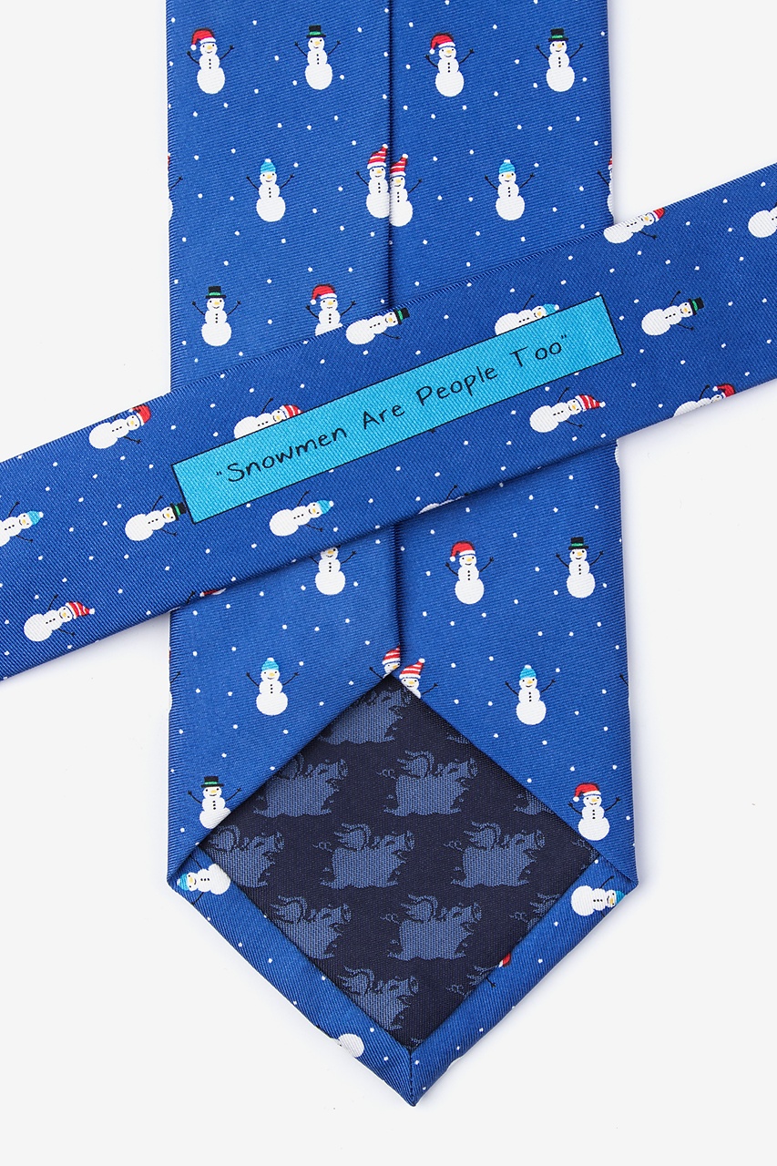 Snowmen in the Snow Blue Extra Long Tie Photo (2)