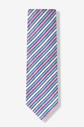 Spring Stripe Blue Tie Photo (0)