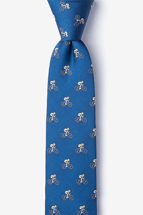 The Spin Cycle Blue Skinny Tie
