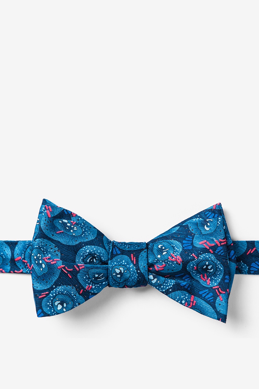 Blue Silk Tuberculosis Self-Tie Bow Tie | Ties.com