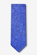 U.S. Presidential Signatures Blue Extra Long Tie Photo (1)