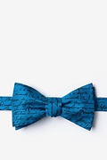 U.S. Presidential Signatures Blue Self-Tie Bow Tie Photo (0)