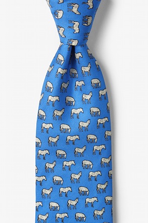 Zebra Blue Tie