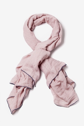 _Blush Contrast Stitch Scarf_