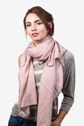 Blush Contrast Stitch Scarf Photo (1)