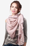 Blush Contrast Stitch Scarf Photo (3)