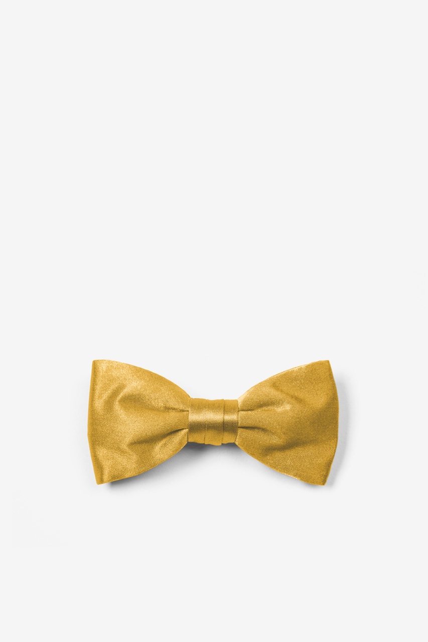 Silk Bright Gold Infant Pretied Bow Tie