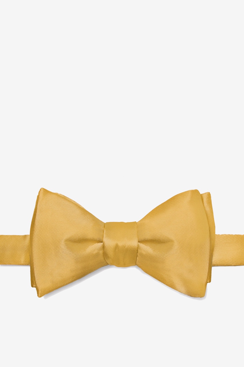 Bright Gold Self-Tie Bow Tie Photo (0)