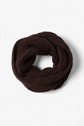 Brown Concord Knit Infinity Scarf