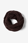 Brown Geneva Cable Knit Infinity Scarf Photo (0)
