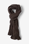 Brown Seattle Striped Knit Scarf Photo (0)