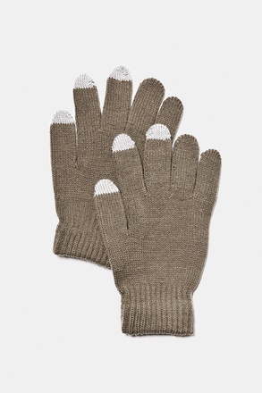 Brown Texting Gloves