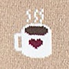 Brown Carded Cotton But First, Coffee Medium-Large Sock