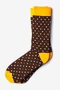 Santa Ana Polka Dot Brown Sock Photo (0)