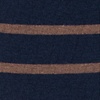 Brown Carded Cotton Virtuoso Stripe Medium-Large Sock