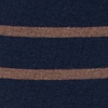 Brown Carded Cotton Virtuoso Stripe Sock