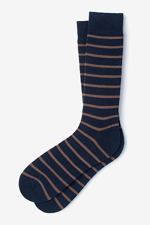 Virtuoso Stripe Brown Sock