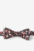 August Floral Brown Batwing Bow Tie Photo (0)
