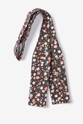 August Floral Brown Batwing Bow Tie Photo (1)