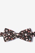 August Floral Brown Pre-Tied Bow Tie Photo (0)