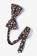 August Floral Brown Pre-Tied Bow Tie Photo (1)