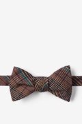 Bradford Plaid Brown Self-Tie Bow Tie Photo (0)