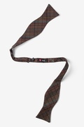 Bradford Plaid Brown Self-Tie Bow Tie Photo (1)