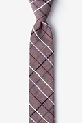 Brown Checkers Skinny Tie Photo (0)