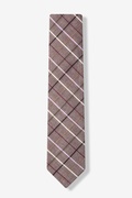 Brown Checkers Skinny Tie Photo (1)