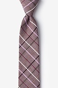 Brown Checkers Skinny Tie Photo (0)