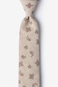 Brown Hunter Paisley Skinny Tie Photo (0)