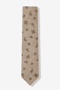 Brown Hunter Paisley Skinny Tie Photo (1)