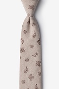 Brown Hunter Paisley Skinny Tie Photo (0)