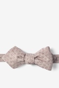 Brown Tangent Diamond Tip Bow Tie Photo (0)