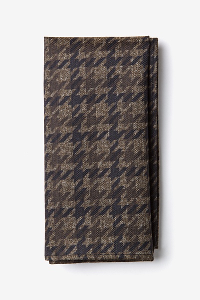 Brown Cotton Chandler Pocket Square