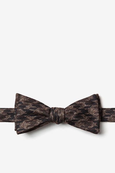 Brown Cotton Chandler Skinny Bow Tie